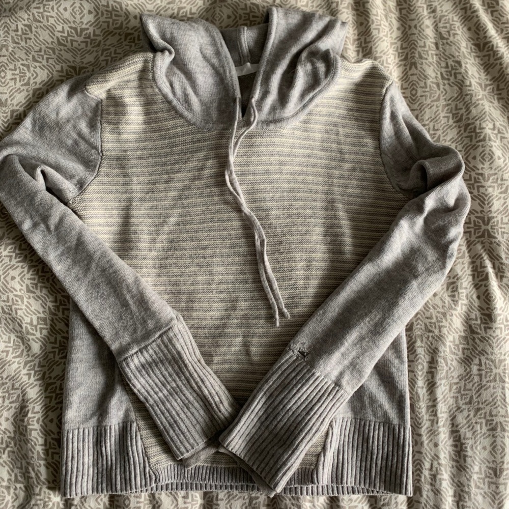 Grey wool Athleta hoodie